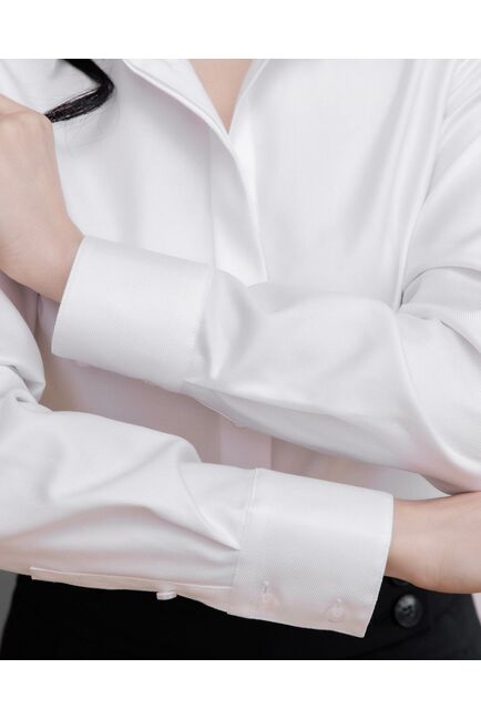 Женская рубашка под пуговицы белая - 8059 от byME 