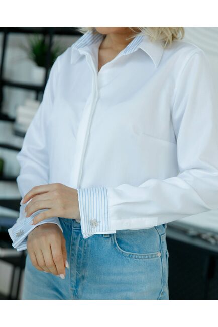 Женская рубашка под запонку Non-Iron - 8503 от byME 