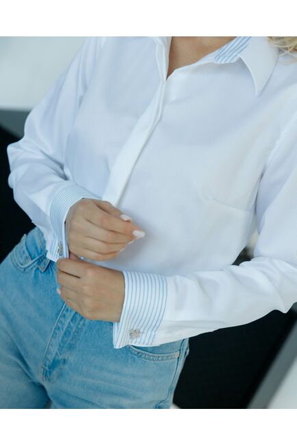 Женская рубашка под запонку Non-Iron - 8503 от byME 