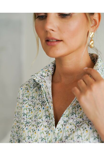 Женская рубашка с рукавом 3/4 -8532 от byME 