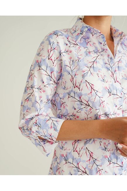 Женская рубашка с рукавом 3/4 принт зимние деревья - 8537 от byME 