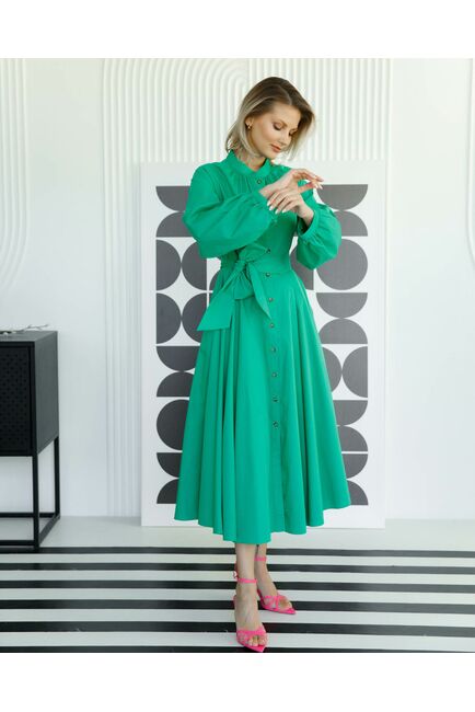 Платье-рубашка с поясом от ByME 