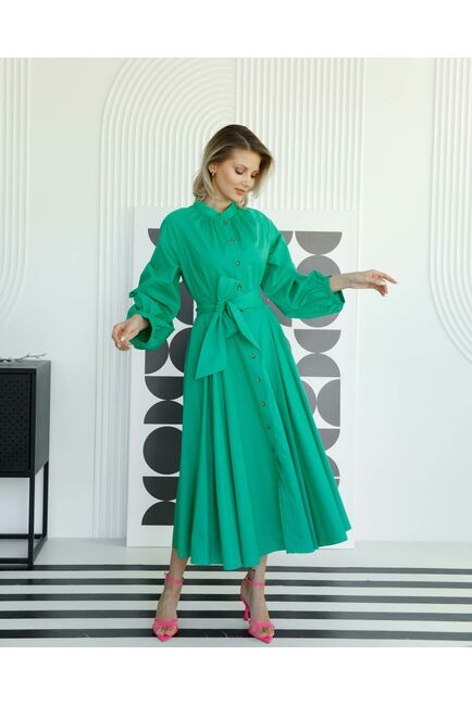 Платье-рубашка с поясом от ByME 