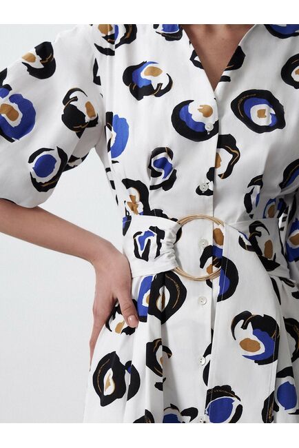 Платье-рубашка с широким поясом от byME 