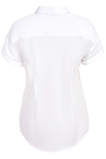 Женская рубашка оверсайз белая удлиненная - 7280 от DoubleCuff 