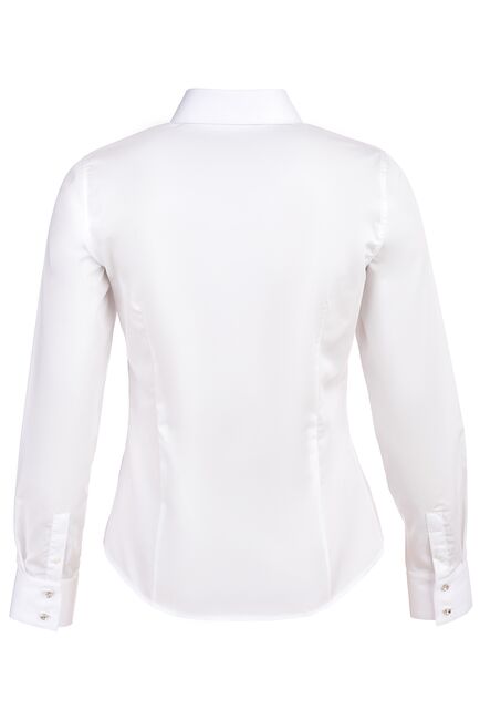 Женская рубашка под пуговицы белая хлопок эластан - 7284 от DoubleCuff 