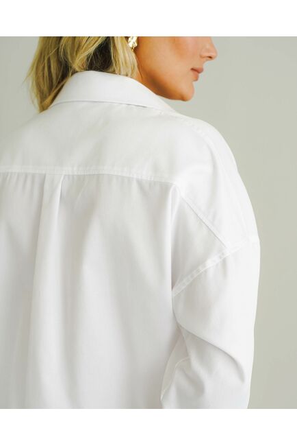 Женская рубашка оверсайз белая - 8539 от byME 