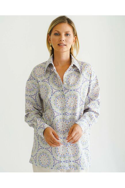 Женская рубашка с универсальным манжетом  8547 от byME 