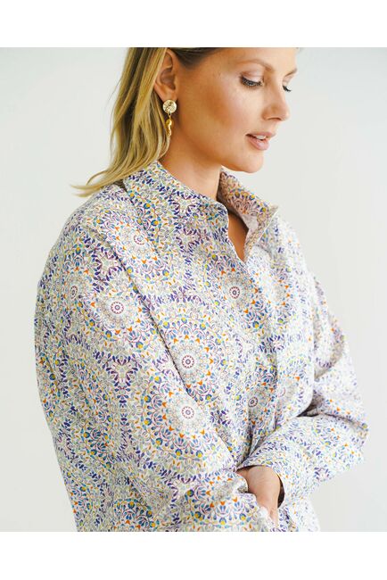 Женская рубашка с универсальным манжетом  8547 от byME 