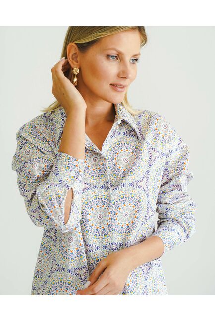 Женская рубашка с универсальным манжетом  8547 от byME 