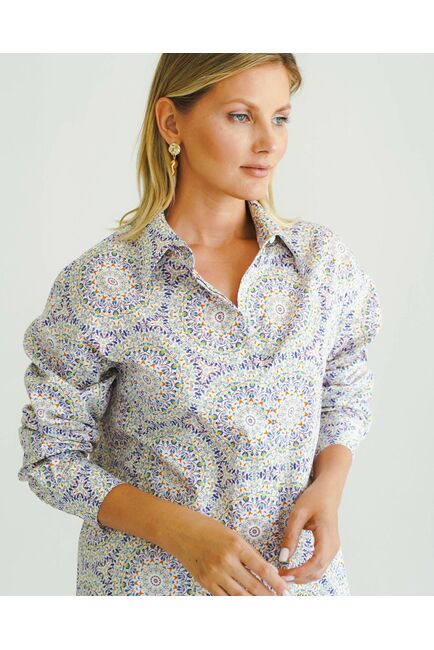 Женская рубашка с универсальным манжетом  8547 от byME 