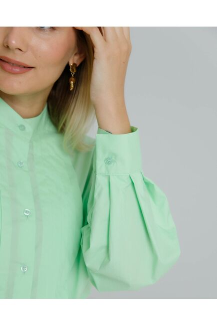 Рубашка женская с манишкой яблочная - 8566 от byME 