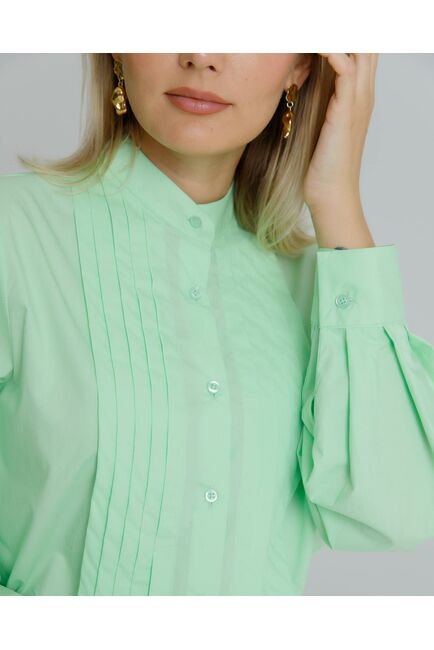 Рубашка женская с манишкой яблочная - 8566 от byME 