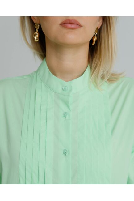 Рубашка женская с манишкой яблочная - 8566 от byME 