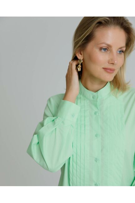 Рубашка женская с манишкой яблочная - 8566 от byME 