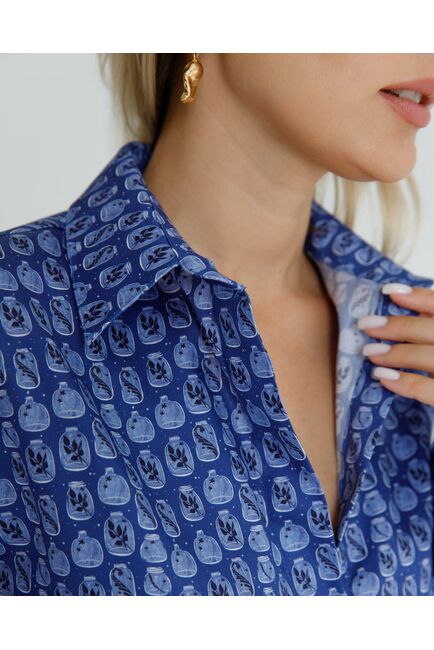 Женская рубашка банки на звёздном небе- 8574 от ByME 