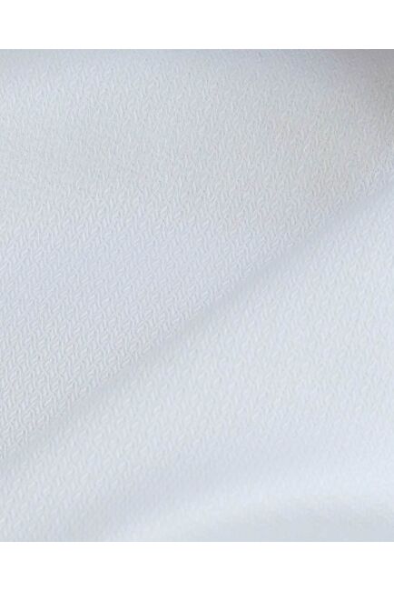 Женская рубашка из хлопка под запонку белая с отделкой цветы- 8594 от byME 