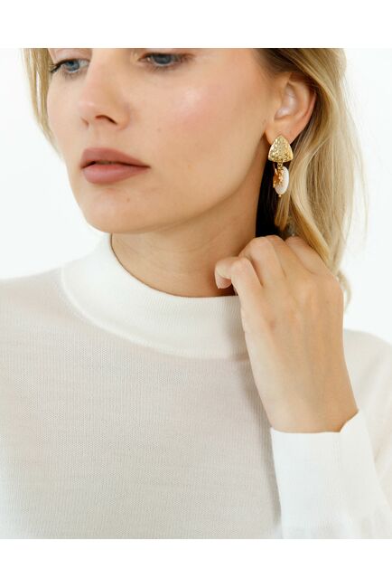 Джемпер из шерсти мериноса тонкой вязки белый от byME 