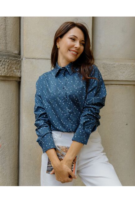 Женская рубашка в оверсайз силуэте - 8183 от byME 