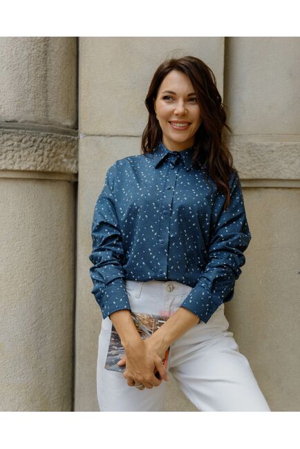 Женская рубашка в оверсайз силуэте - 8183 от byME 