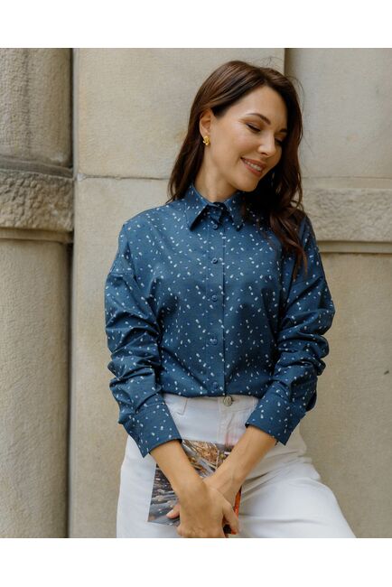 Женская рубашка в оверсайз силуэте - 8183 от byME 