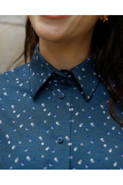 Женская рубашка в оверсайз силуэте - 8183 от byME 