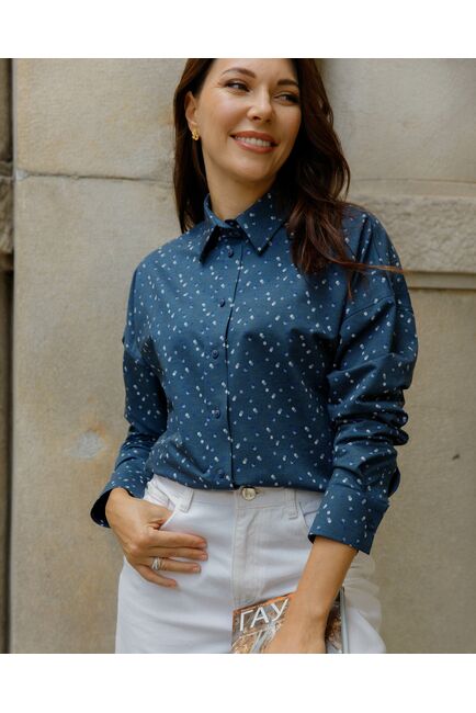 Женская рубашка в оверсайз силуэте - 8183 от byME 