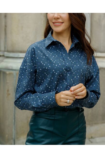 Женская рубашка в оверсайз силуэте - 8183 от byME 