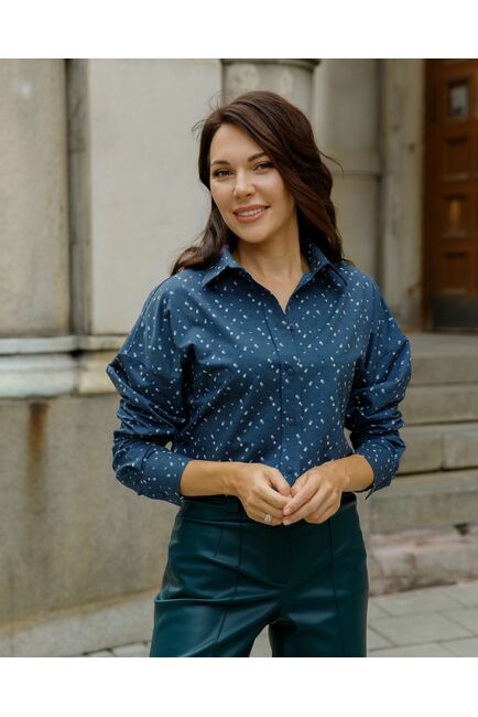 Женская рубашка в оверсайз силуэте - 8183 от byME 