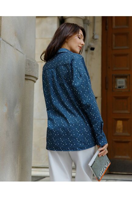 Женская рубашка в оверсайз силуэте - 8183 от byME 