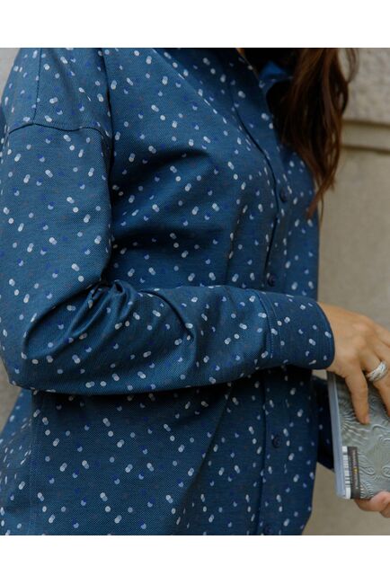 Женская рубашка в оверсайз силуэте - 8183 от byME 