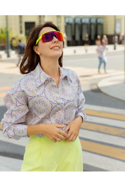 Женская рубашка с универсальным манжетом  8547 от byME 