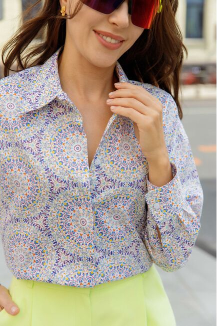 Женская рубашка с универсальным манжетом  8547 от byME 