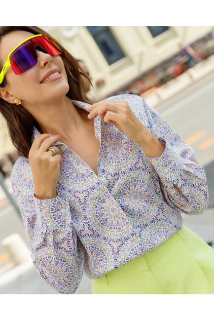 Женская рубашка с универсальным манжетом  8547 от byME 