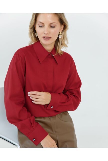 Женская рубашка с универсальным манжетом  - 8666 от byME 