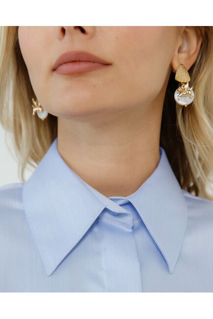 Женская рубашка с универсальным манжетом с обработкой non-iron  - 8667 от byME 