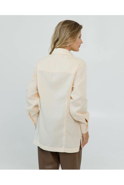 Женская рубашка с универсальным манжетом жёлтая - 8668 от byME 