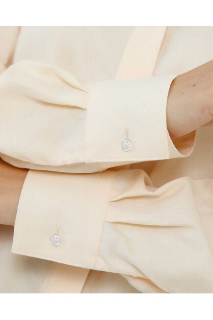 Женская рубашка с универсальным манжетом жёлтая - 8668 от byME 