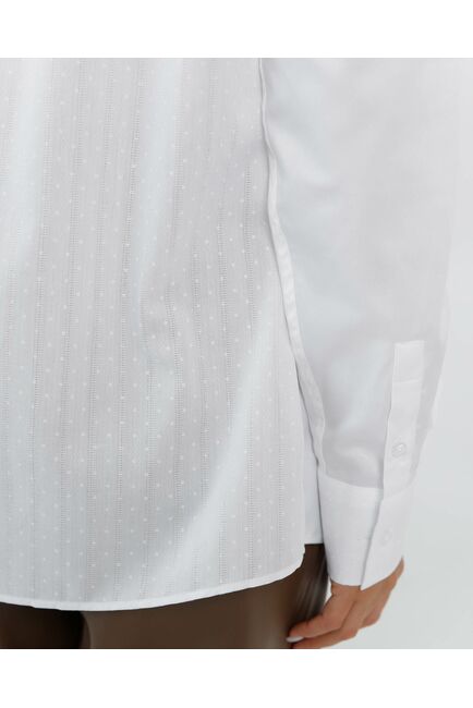 Женская рубашка  прямого силуэта с универсальной манжетой - 8671 от byME 