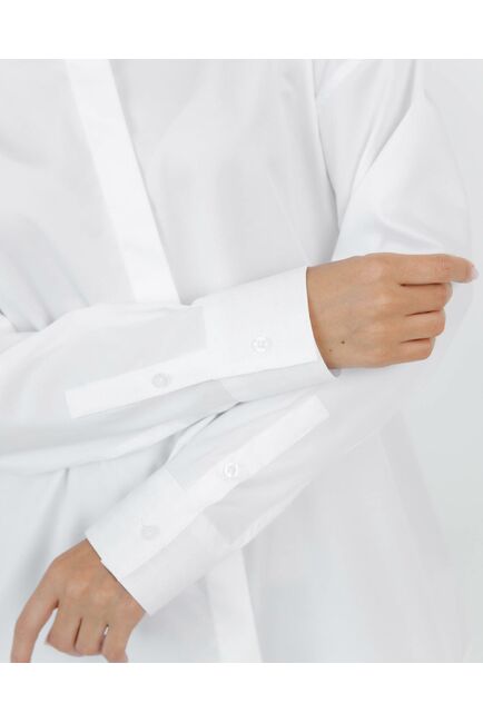 Женская рубашка  прямого силуэта с универсальной манжетой - 8671 от byME 