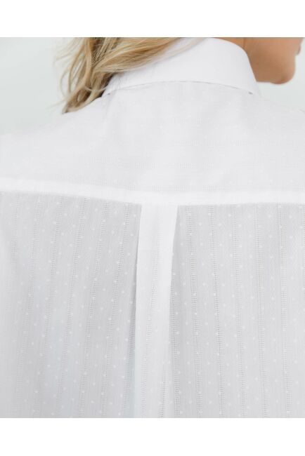 Женская рубашка  прямого силуэта с универсальной манжетой - 8671 от byME 