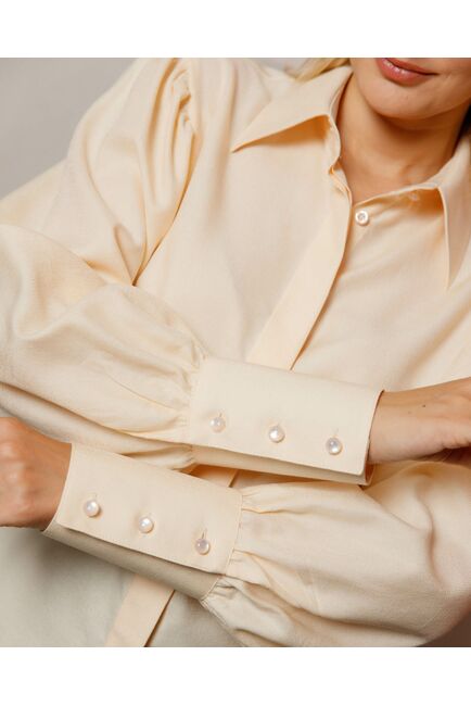 Женская рубашка animal print Персиковый от byME 