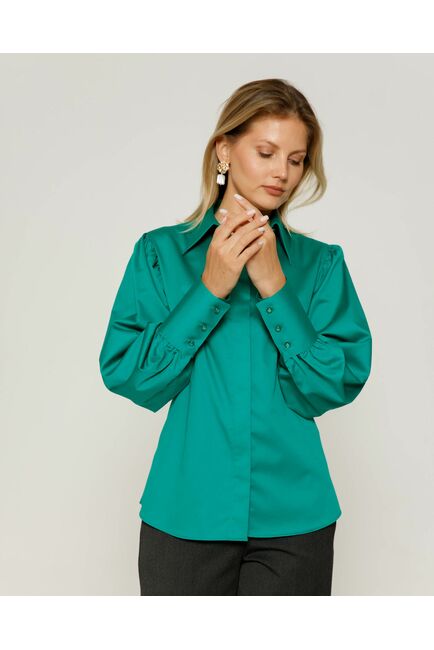 Женская рубашка зеленый цвет Lush Meadow - 8675 от byME 