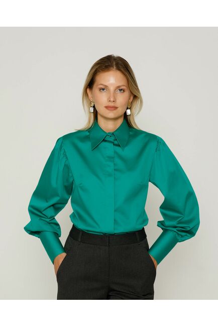 Женская рубашка зеленый цвет Lush Meadow - 8675 от byME 