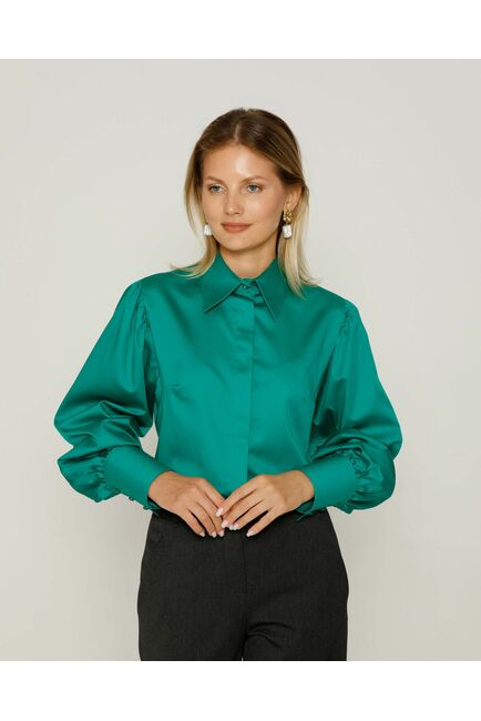 Женская рубашка зеленый цвет Lush Meadow - 8675 от byME 
