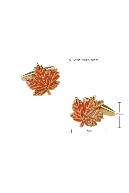 Запонки кленовый лист - 190636 от  