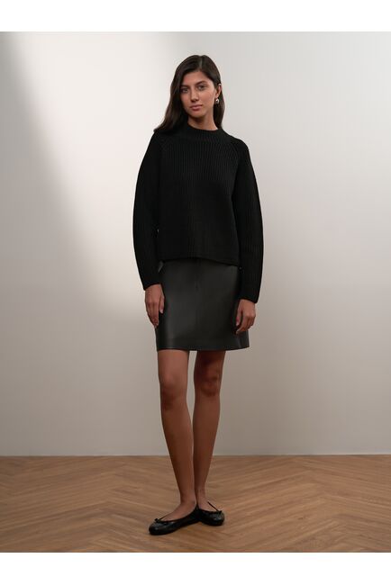 Юбка из экокожи чёрная от Calista 