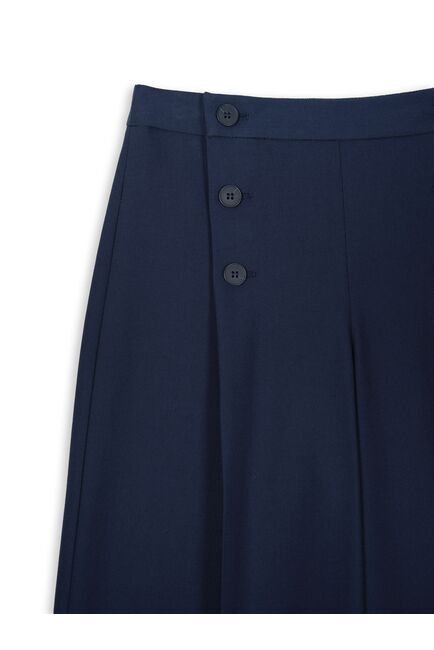 Брюки женские с высокой посадкой темно-синие от ByME 