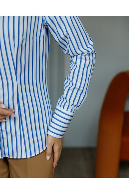 Женская рубашка в полуприталенном силуэте под пуговицы - 8515A от byME 