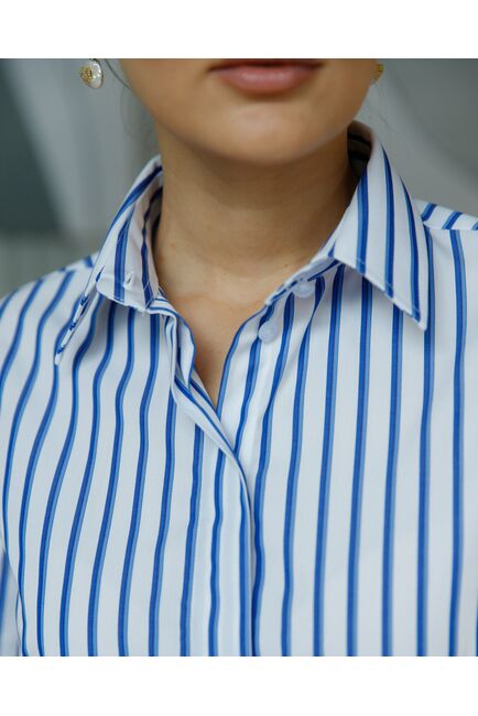 Женская рубашка в полуприталенном силуэте под пуговицы - 8515A от byME 